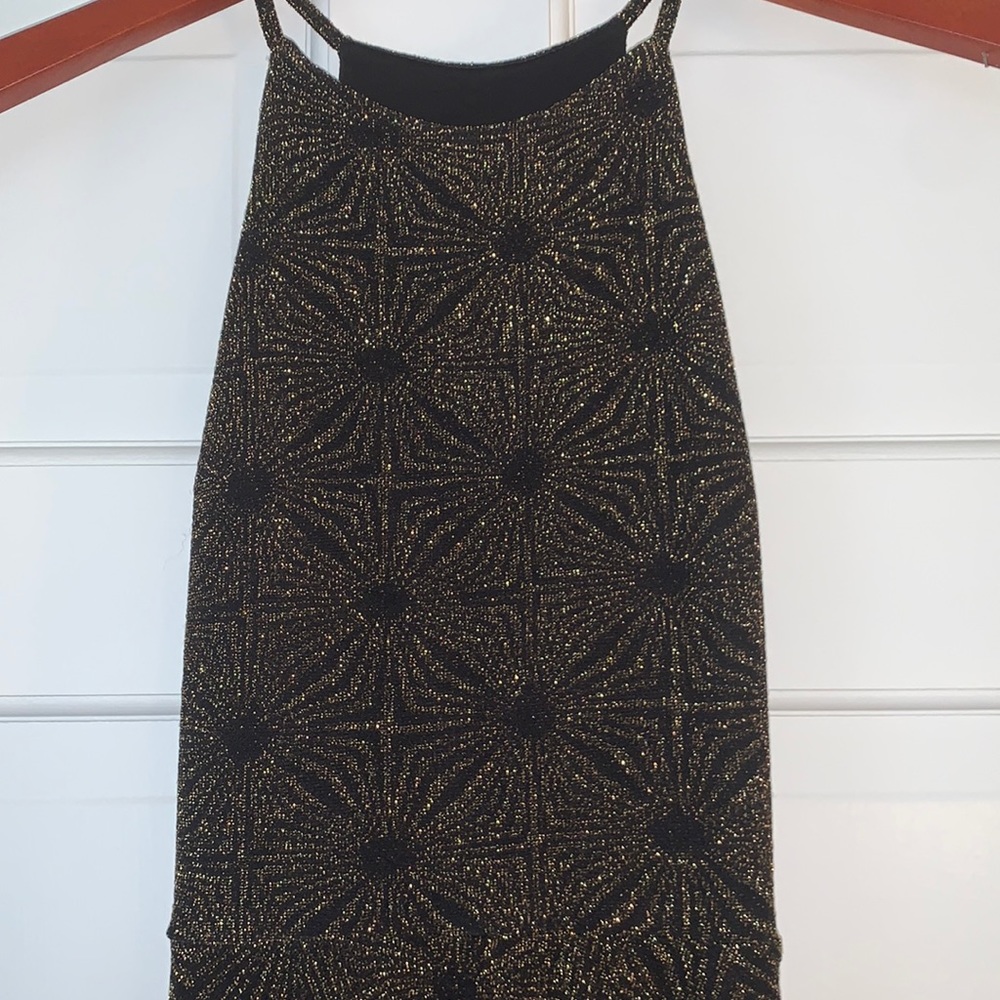 Black and Gold Shimmer Dress - Picture 4 of 4